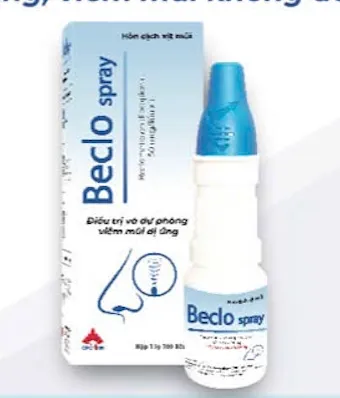 Beclo Spray (180 liều xịt) – Xịt mũi Beclometasone dipropionate, điều trị viêm mũi dị ứng & polyp